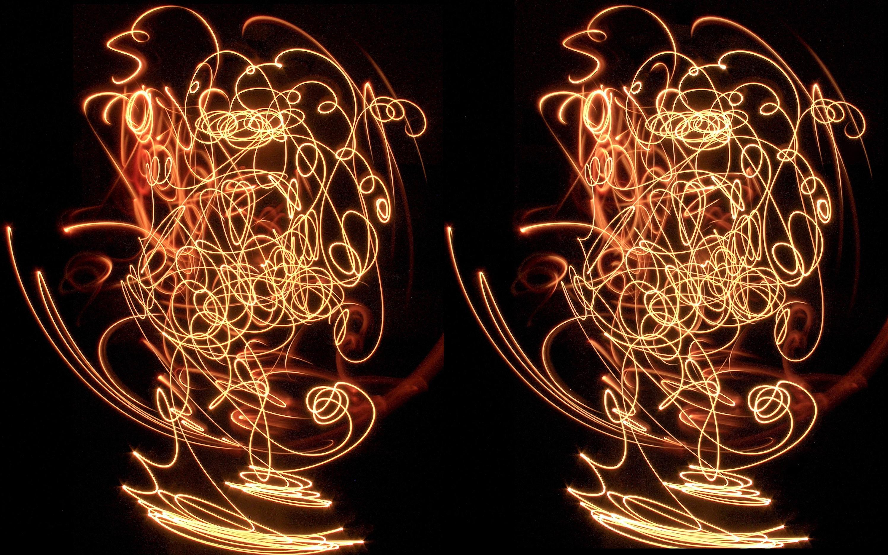 Stereoscopic light drawing by Hans Praetterhoffer, 2008