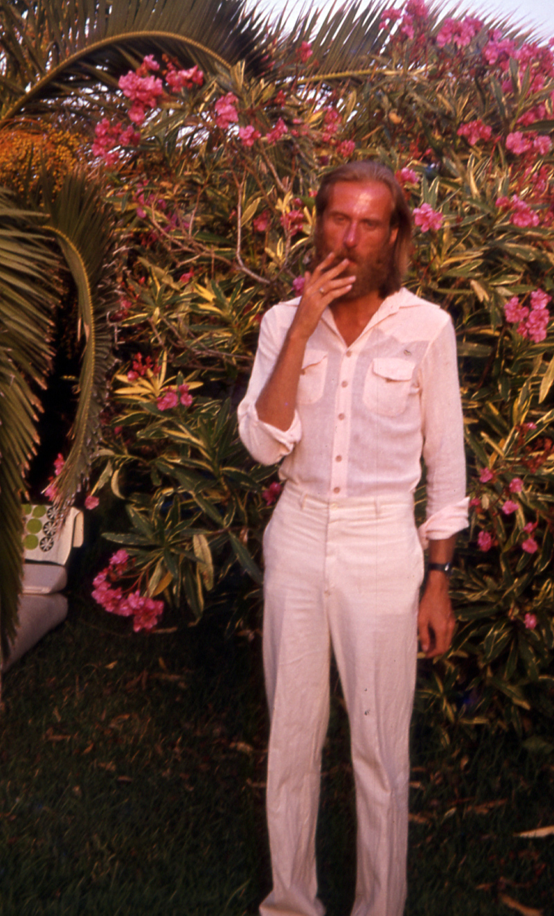 Hans Praetterhoffer standing in a garden