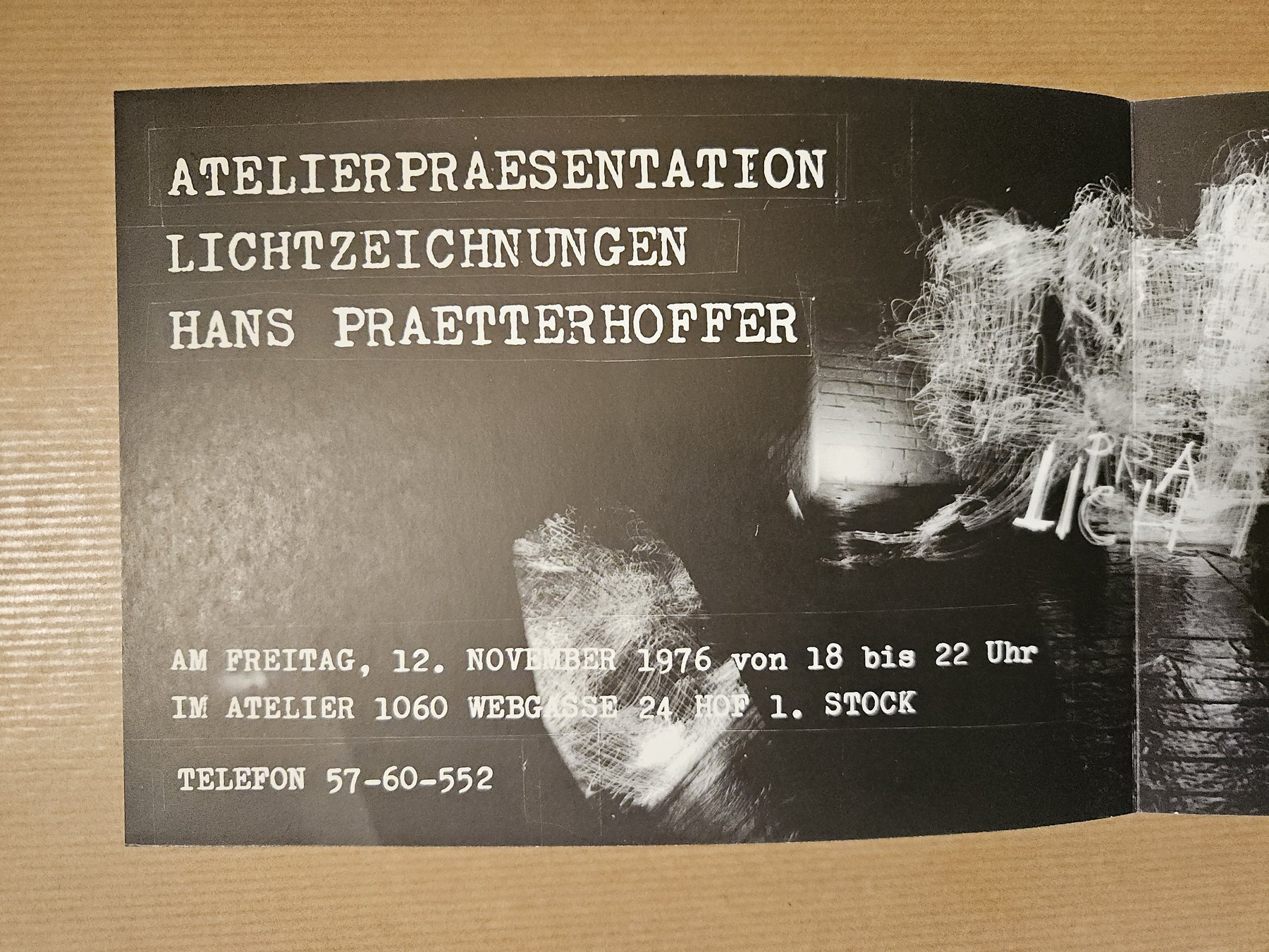 Atelierpräsentation Lichtzeichnungen — selected archive scan