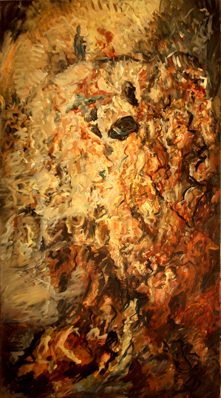 HÖLLENSTURZ DER VERDAMMTEN, 2002, by Hans Praetterhoffer