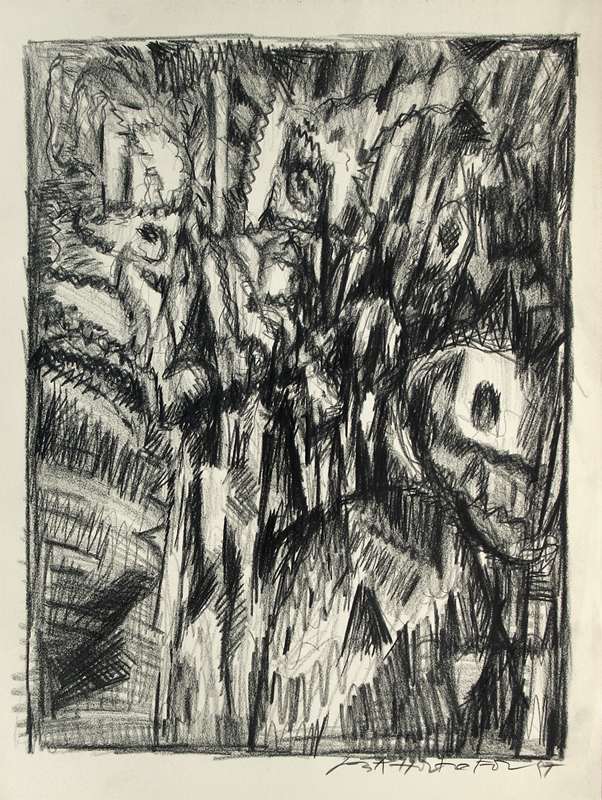 ZACKENKRISTALLSKIZZE, 1997, by Hans Praetterhoffer
