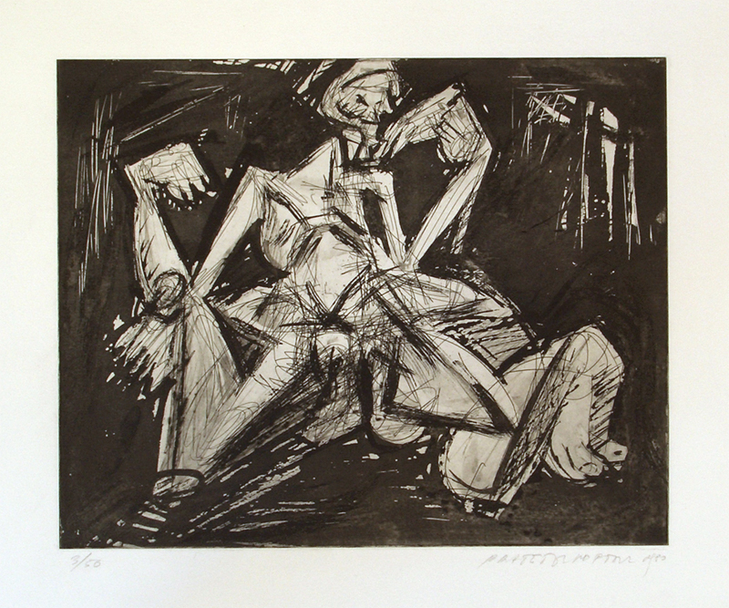 FIGUR IM DUNKEL, 1980, by Hans Praetterhoffer
