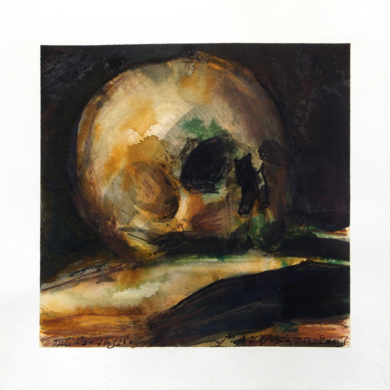 SCHÄDEL (nach Caravaggio), 2003, by Hans Praetterhoffer