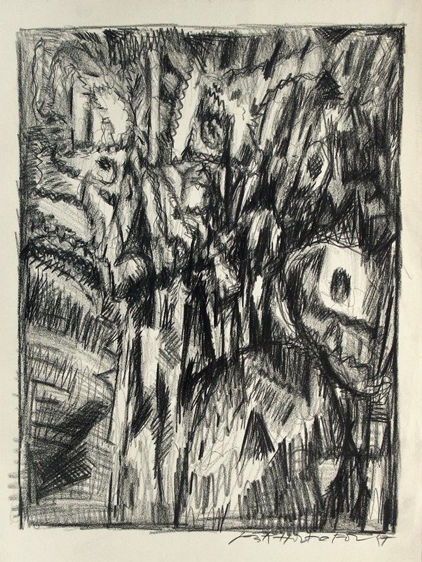 ZACKENKRISTALLSKIZZE, 1997, by Hans Praetterhoffer