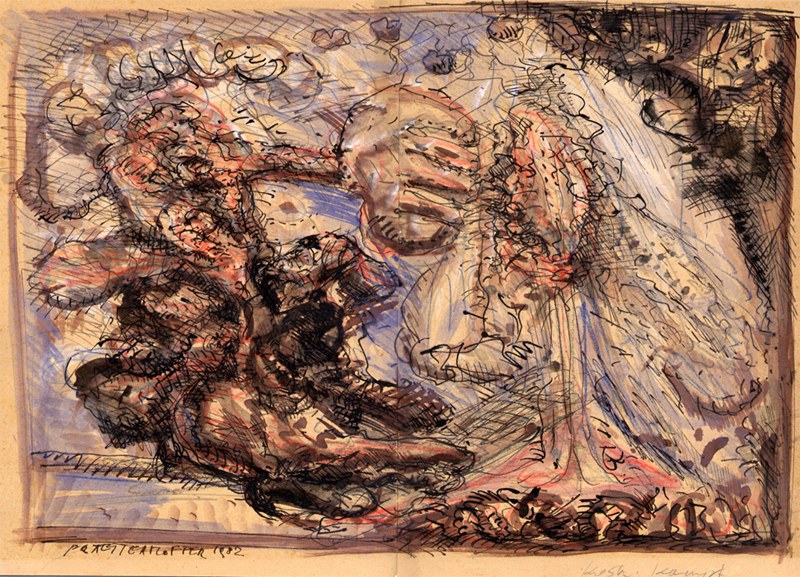 KOSMISCHES BOXEN, 1982, by Hans Praetterhoffer
