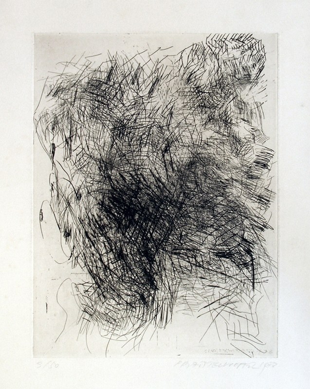 RECHTSGENEIGTE FIGUR, 1978, by Hans Praetterhoffer